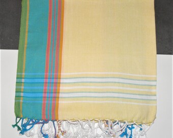 Écharpe / paréo Kikoy | 100x170cm | 100% coton | multicolore | comme paréo/étole, foulard, foulard, nappe