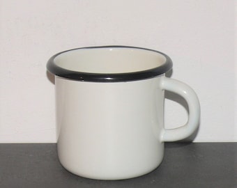 Emaille Geschirr Ukraine | 0,35 Liter Becher Tasse Behälter Camping | vintage | 100% recycelbar | kratzfest nickelfrei spülmaschinengeeignet