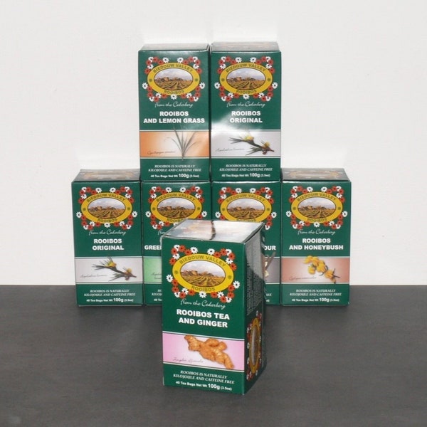 Rooibos tea | Set of 7 | for USA, Canada, Australia | Shipping costs optimized | Biedouwvalley Farm, Cederberg, South Africa