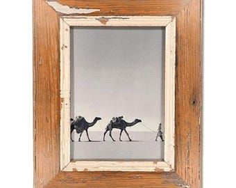 Reclaimed wood picture frame - A4 rectangular | Vintage, rustic | with glass pane | Unique piece | Recycled construction timber | Handmade in Cape Town, South Africa