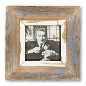 Fotolijst van gerecycled hout - A5 vierkant | Vintage, rustiek | met glasplaat | Uniek stuk | Gemaakt van gerecycled constructiehout | Handgemaakt in Kaapstad, Zuid-Afrika