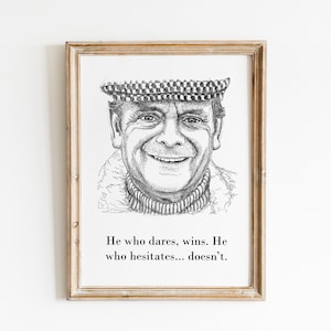 Del Boy Trotter, Only Fools and Horses, stampa artistica da parete con ritratto di David Jason senza cornice
