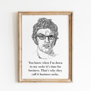 Jemaine Clement, Flight of the Conchords portrait wall art print unframed