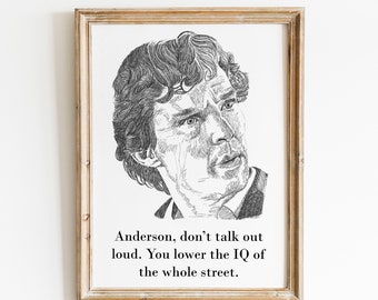 Sherlock wall art print, unframed