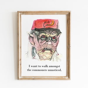 Baron Afansas, What We Do In The Shadows, WWDITS, Doug Jones portrait wall art print, unframed
