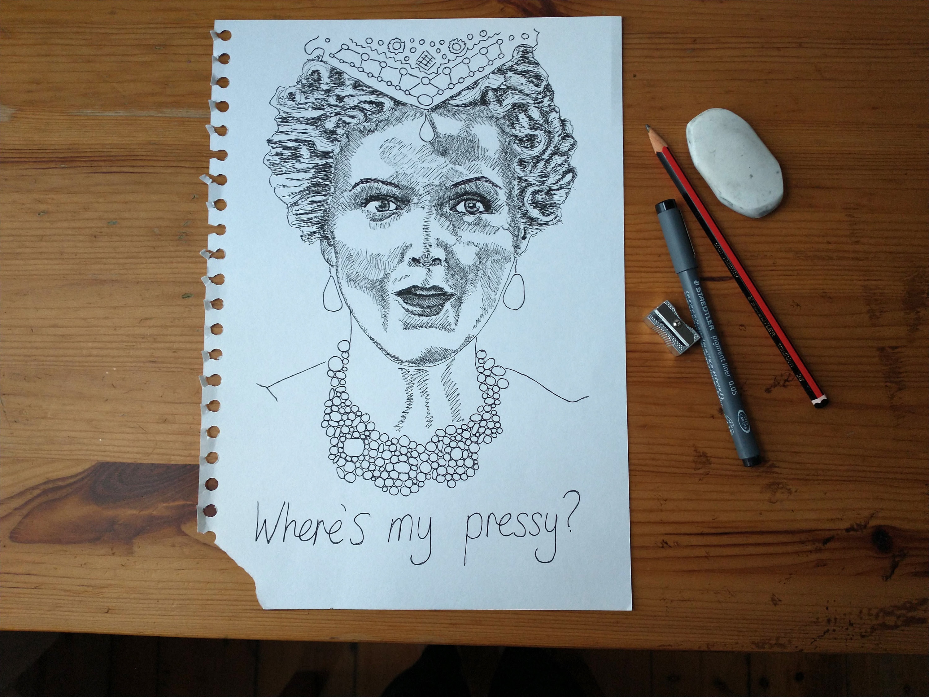 Queenie Blackadder Wall Art Queen Elizabeth I ORIGINAL Etsy