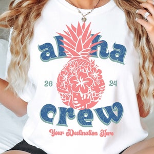 Aloha Crew PNG,Crucero svg,Hawaiano svg,Hibiscus Flower svg,Aloha Piñas, Piña SVG, Piña, Verano Svg,Vacaciones familiares svg