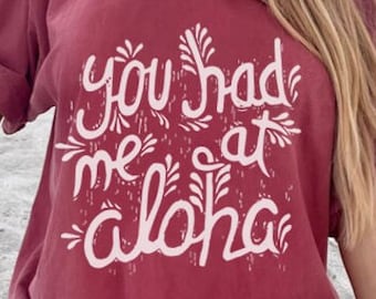 Aloha SVG PNG, Clipart de vacaciones en la playa hawaiana (Descarga digital)