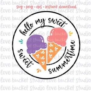 Hello Summer SVG,Ice Cream svg,Retro Summer Svg,Retro Beach Svg,summer vibes svg,Summer shirt Svg,Aesthetic summer,Summer png, lake life svg