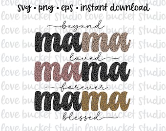 Mama png, Blessed mama svg, Leopard Mama File, Cheetah Mama Svg, Mom Png, Mom Life Svg, Mama Sublimation Shirt Svg, Leopard Mama Png