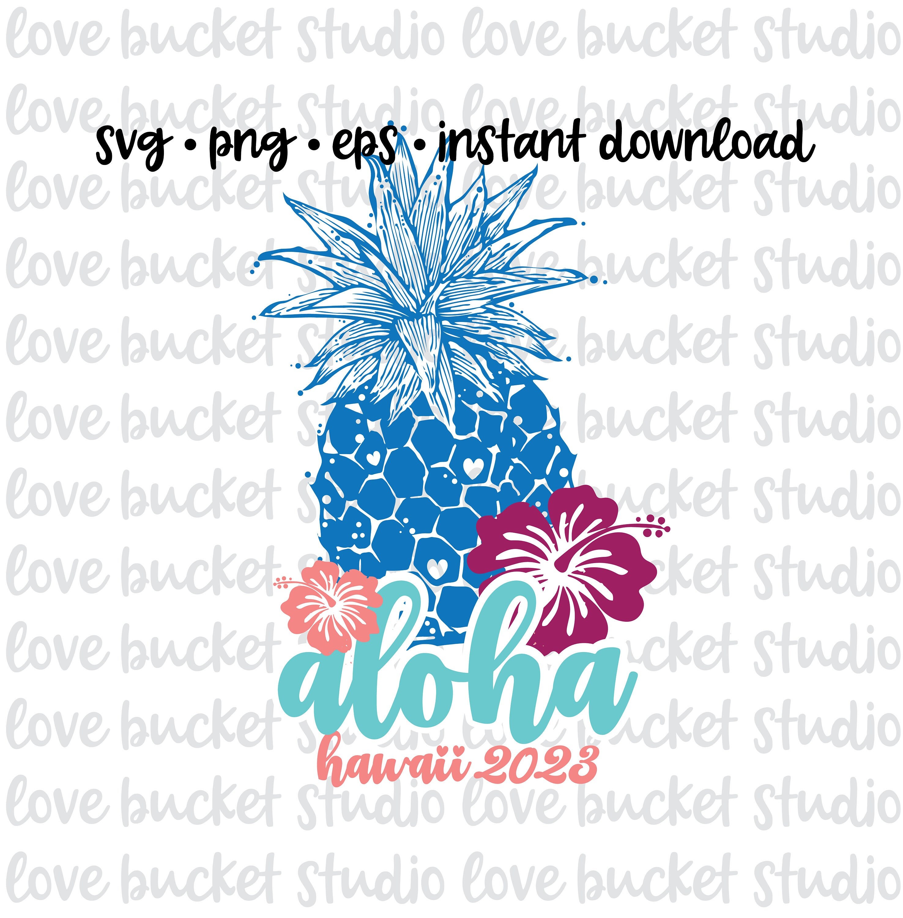 Aloha piña PNG, crucero svg, hawaiano svg, flor de hibisco svg, piñas ...
