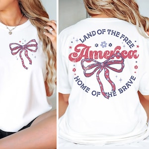 Coquette Bow 4 de julho sublimação, Coquette American Girly png svg, América svg, cowgirl país liberdade bandeira americana, garota americana png
