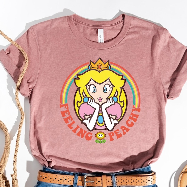 Peaches Shirt, Cute Princess Peach Shirt, Princess Peach Mario Shirt, Feeling Peachy Shirt, Kids Birthday Gift For Her, Mario Fan Sweatshirt