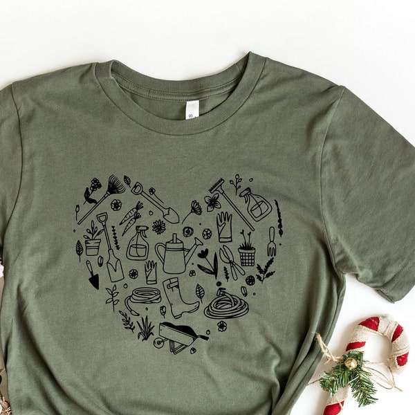 Garden Sweatshirt, Garden Heart Shirt, Gardening Gift, Garden Lover Tee, Gardening Lover, Gardener Gift Idea, Farmer Tshirt for her, plant
