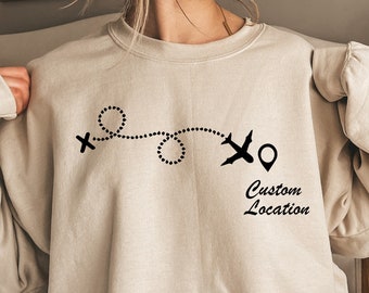 Camiseta de viaje familiar a juego, camiseta personalizada de vuelo a destino, camiseta de compañeros de vuelo, sudadera con capucha de vacaciones, sudadera de viaje personalizada para viajes familiares