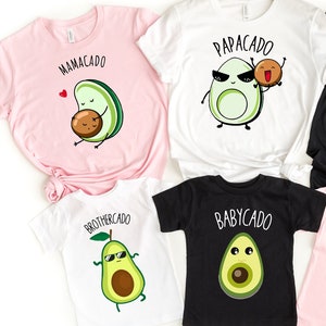 Mamacado Shirt, Papacado Tshirt, Avocado Couple Pregnancy Announcement Shirt, Pregnancy Shirt, Couple Shirt, Pregnancy Gift,Baby Shower Gift image 1