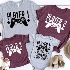 Player 1 Player 2 Matching Shirts, Player 3 has entered the game Shirt, Funny Family Shirt, Pregnancy Announcement Shirt, Couple Gamer Shirt