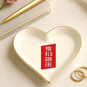 Custom  Logo Ring Dish, Your Text Here, Personalized Ring Dish, Customized Gift, Custom Jewelry Dish, School Logo Gift, Photo On Dish Gift