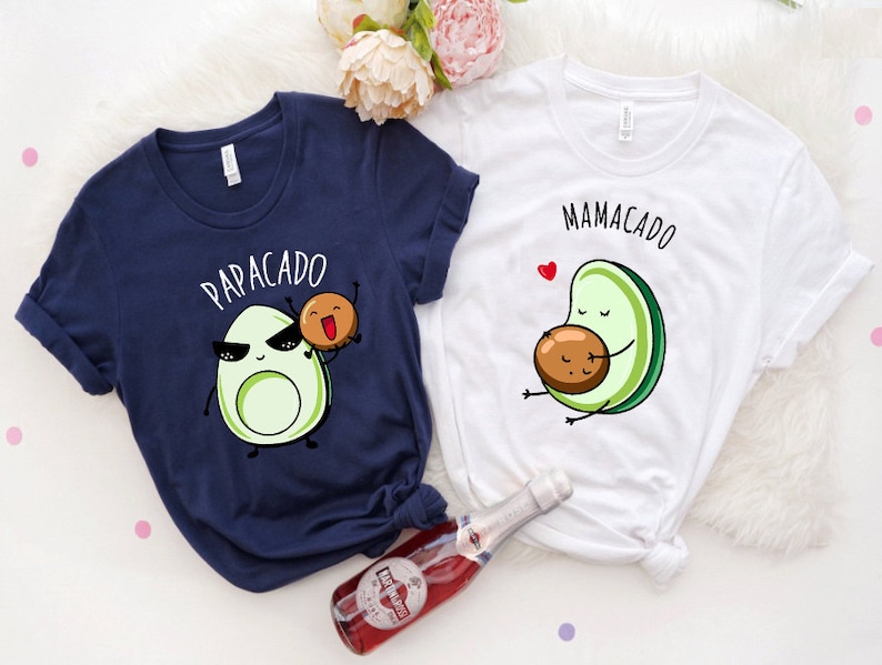 Mamacado Shirt, Papacado Tshirt, Avocado Couple Pregnancy Announcement Shirt, Pregnancy Shirt, Couple Shirt, Pregnancy Gift,Baby Shower Gift image 4