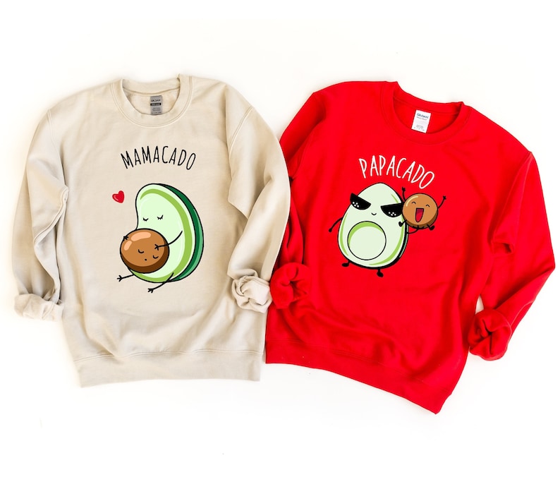 Mamacado Shirt, Papacado Tshirt, Avocado Couple Pregnancy Announcement Shirt, Pregnancy Shirt, Couple Shirt, Pregnancy Gift,Baby Shower Gift image 2
