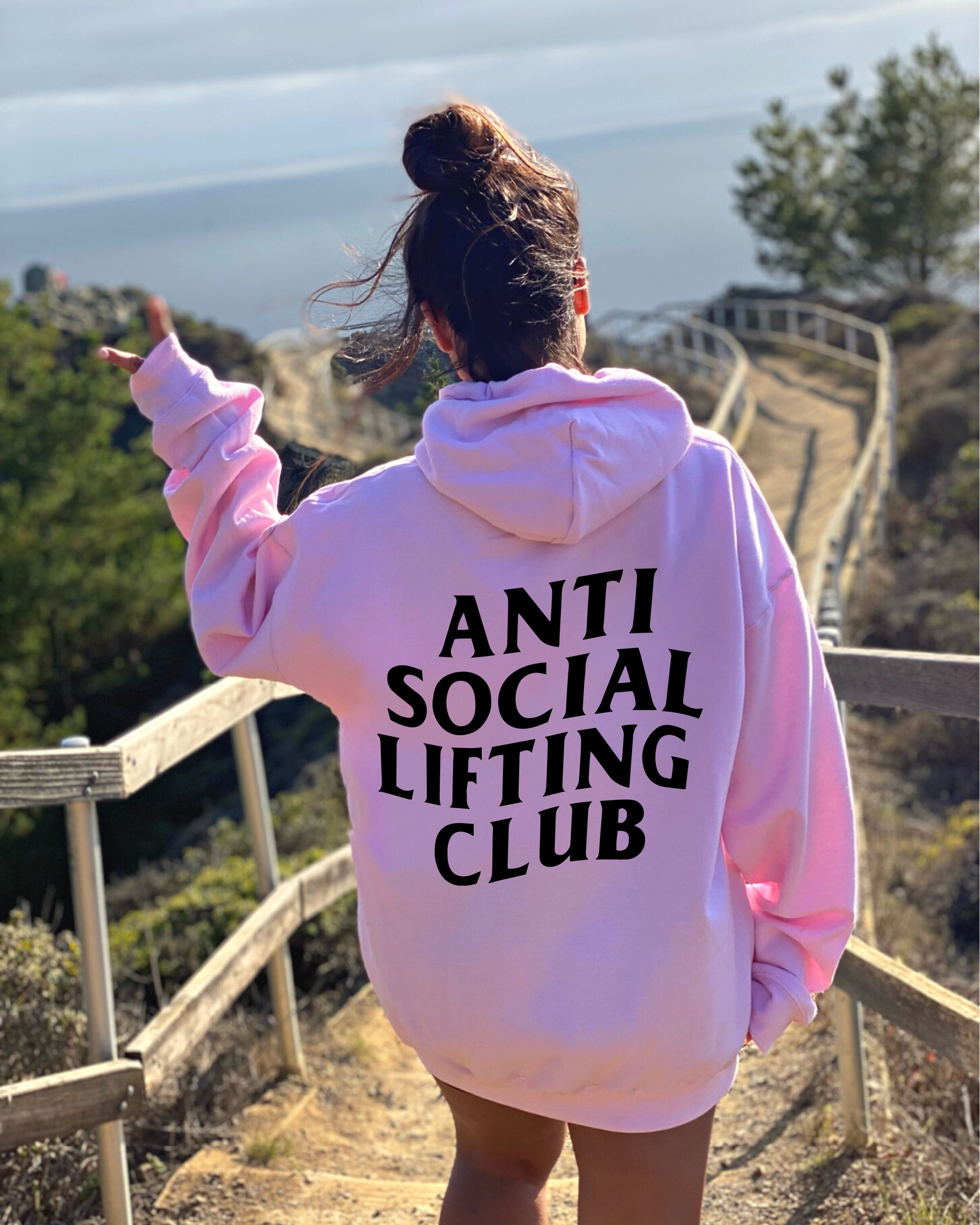 Anti Social　Peach Love Pink Hoodie ASSC