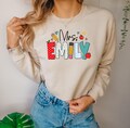 Teacher Sweatshirt, Teacher Custom Name Shirt Teacher Appreciation Gift, Personalized Teacher, Mrs. Teacher Name Shirt Cute Teacher Crewneck