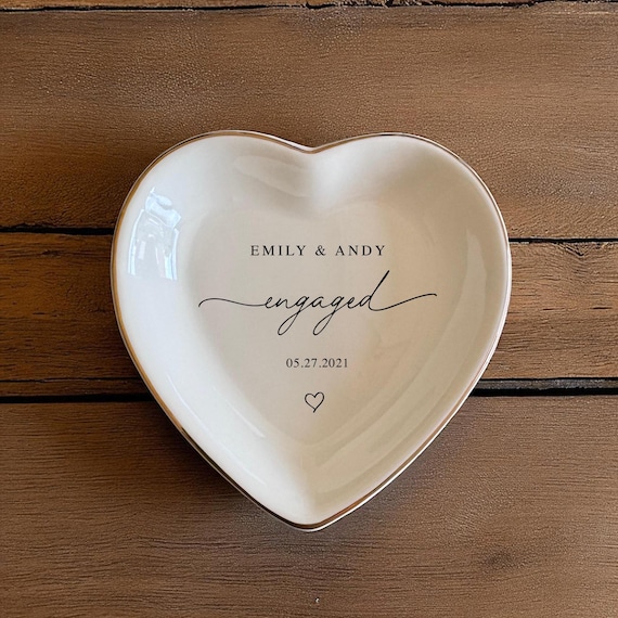 Wedding Gifts for Couple, Custom Ring Dish, Personalized Ring Dish, Couples Gift, Bridal Shower Gift, Personalized Engagement Gift for Bride