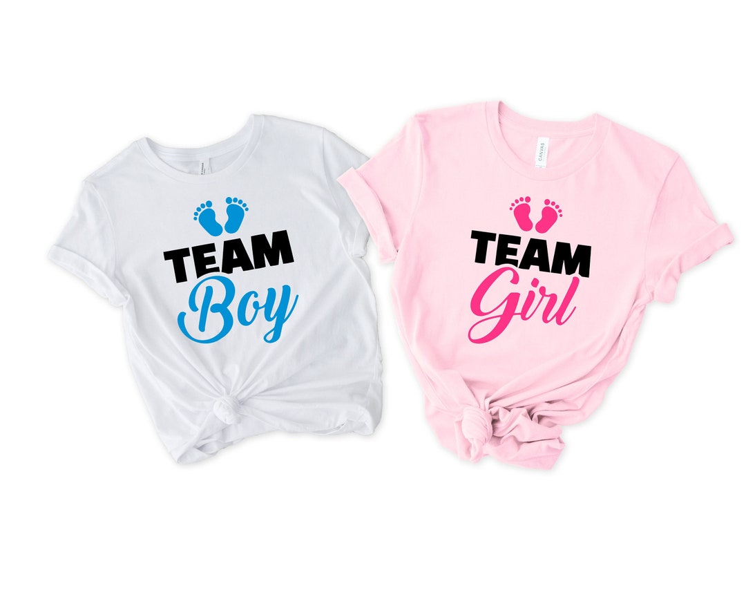 Gender Reveal Shirt Team Boy Shirt Team Girl Shirt Reveal Etsy
