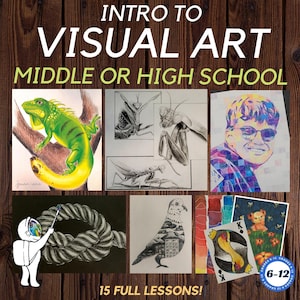 Middle School Art Curriculum, High School Art Curriculum, Introduction to Art Course, Drawing, Painting, Video Demos