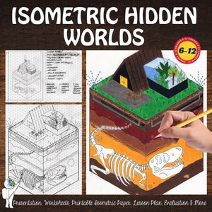 Mondi sotterranei isometrici, Prospettiva, Progetto artistico per la scuola superiore, Progetto artistico per la scuola media, Disegno in prospettiva isometrica gradi 6-12
