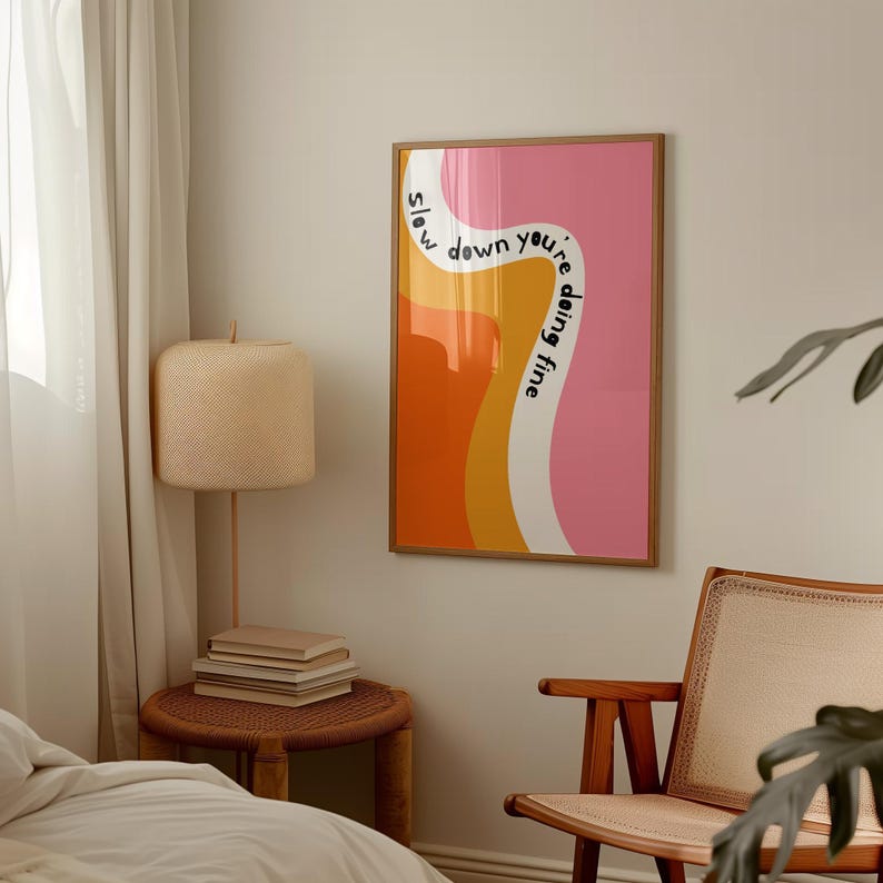 Slow Down Lyric Giclée Print: Retro Indie Art image 2