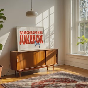 Impression d'art giclée rétro | Un autre juke-box à dix sous | Art mural indépendant | Décoration d'intérieur ludique et nostalgique| Formats A4-A2 | Fait main | Emballage écologique