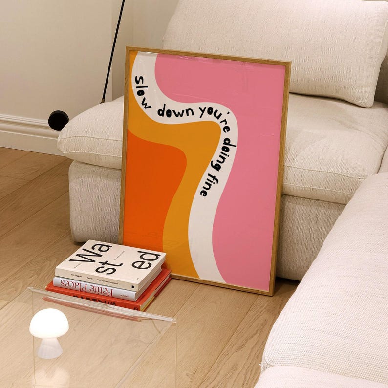 Slow Down Lyric Giclée Print: Retro Indie Art image 4