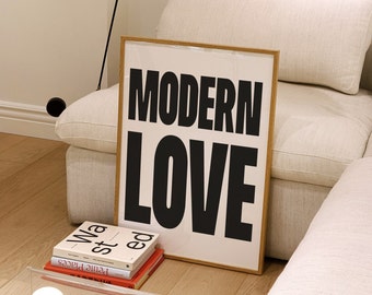 Modern Love David Bowie Giclée Art Print // Music Lyric Print // Indie Art // A4 A3 A2