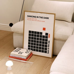 Dancing In The Dark Bruep Springsteen Musik Giclée Kunstdruck // Musik Lyrik // Indie Art // A4 A3 A2