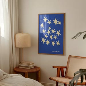 Retro Giclée Star Bedroom Print “Starry Night”| Indie Wall Art | Playful & Nostalgic Home Decor| A4–A2 Sizes | UK Printed | Eco Packaging
