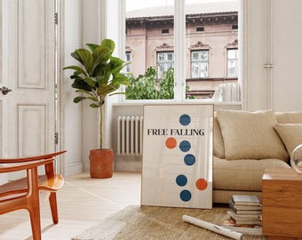 Free Falling Lyric Giclée Art Print: Retro Indie Music