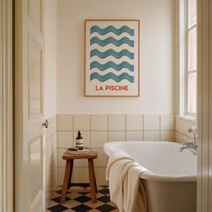 La Piscine Giclée retro Art Print // Arte independiente // A4 A3 A2
