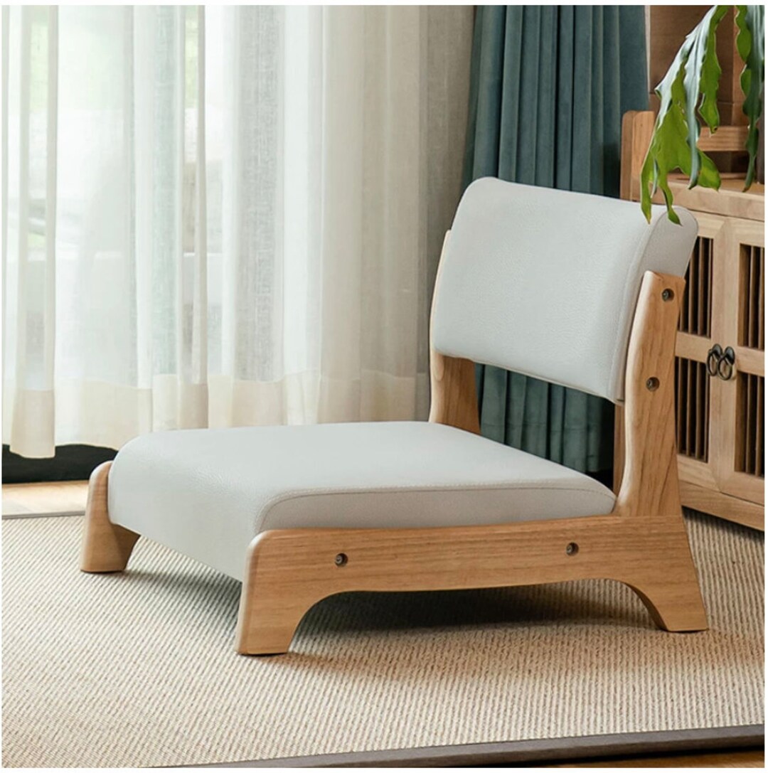Damedai Japanese Floor Chair Wood Tatami Zaisu Legless Chair Etsy