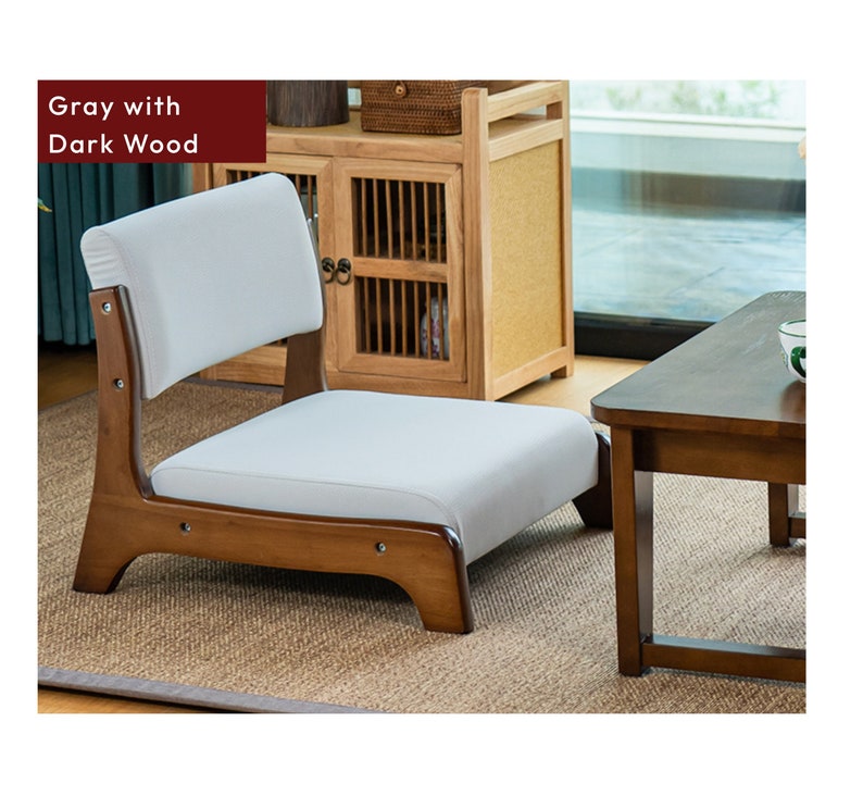 Damedai Japanese Floor Chair Wood Tatami Zaisu Legless Chair Etsy