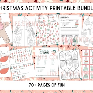 Printable Christmas Activity Kit/ Christmas Activity Set/ Christmas Instant Download/ Christmas Digital Download / Christmas Kids Crafts