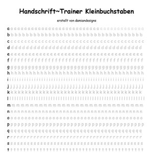 Handwriting Trainer Lowercase Letters