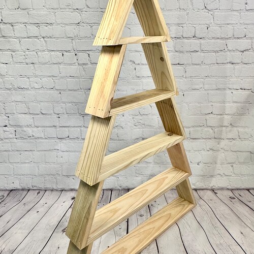 Tree Wall Shelf Wooden Christmas Tree Christmas Decor Etsy