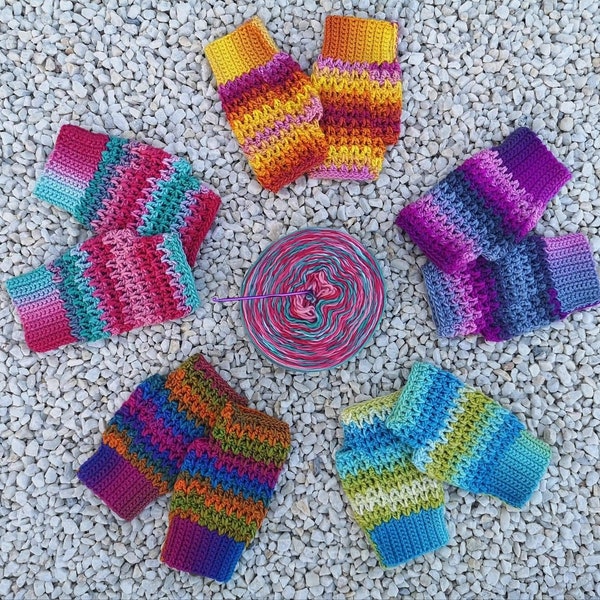 Mitaines Multicolores au Crochet