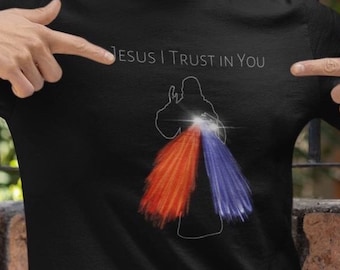 Jesus I Trust in You Shirt, Jesus Shirt, Göttliche Barmherzigkeit Shirt, Katholisches Shirt, Christliches Shirt, Christliches Geschenk