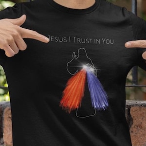 Jesus I Trust in You Shirt, Jesus Shirt, Divine Mercy Shirt, Catholic Shirt, Christian Shirt, Christian Gift