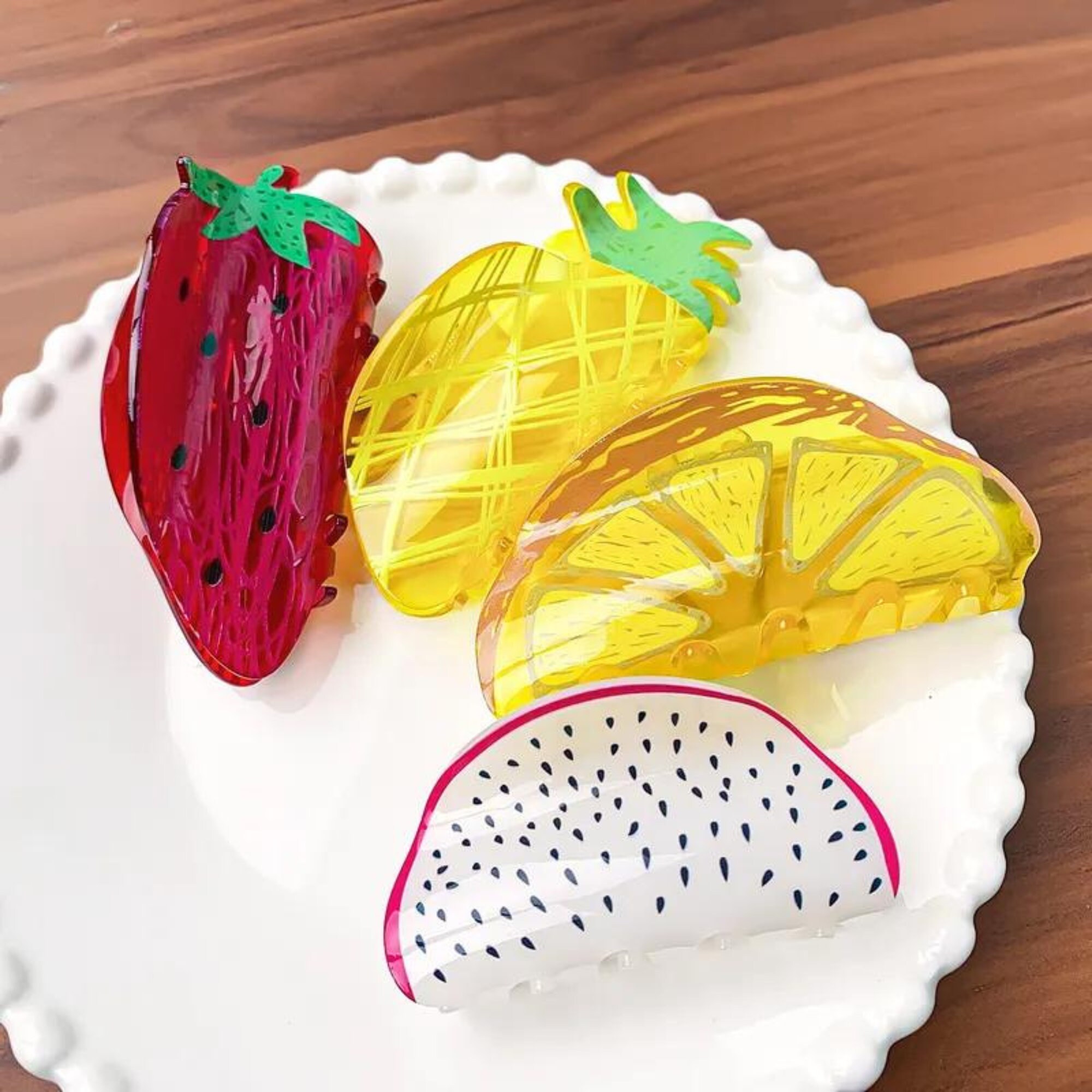 NEW Colorful Fruit Hair Clips Summer Set of 8 PACK OF FOUR FRUIT CLIPS - Multicolored | ZARA United States main image 3