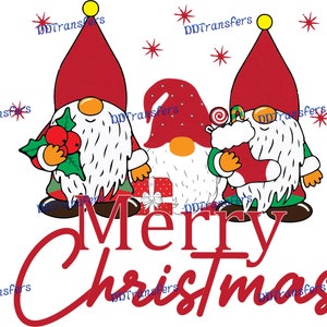 Merry Christmas Gnome - Ready to Press - DTF Transfer