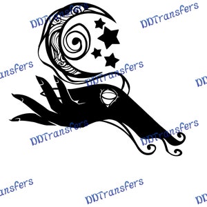 Hand w/ Moon - Ready to Press - DTF Transfer