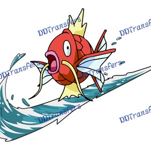Pocket Monster Fan Art - Magikarp - Ready to Press - DTF Transfer